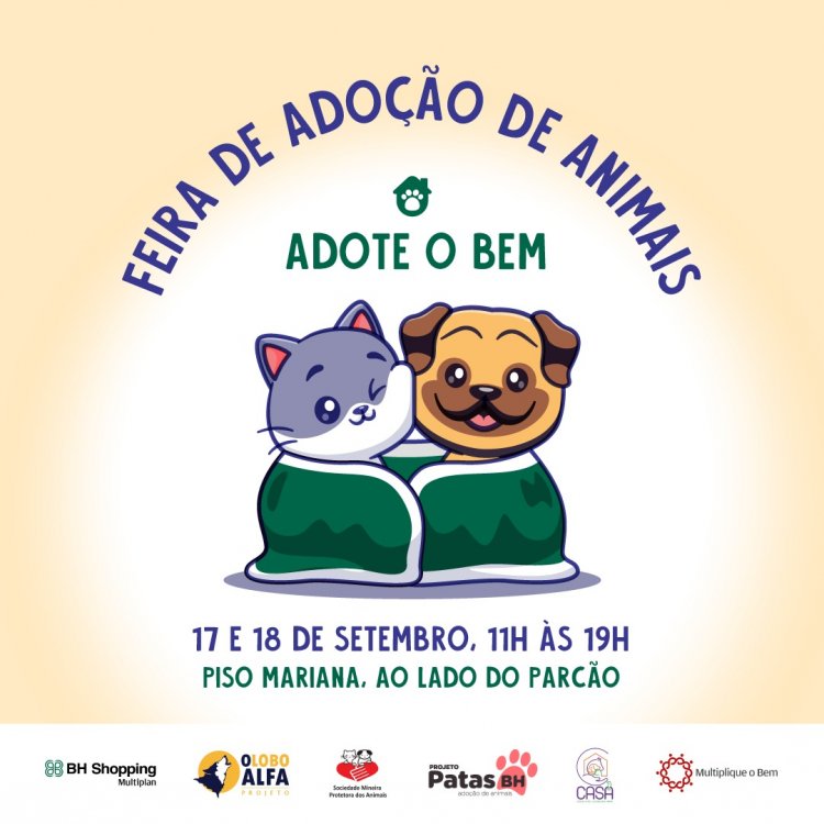 FEIRA DE ADOÇÃO DE PETS ACONTECE NO BH SHOPPING NESTE FIM DE SEMANA