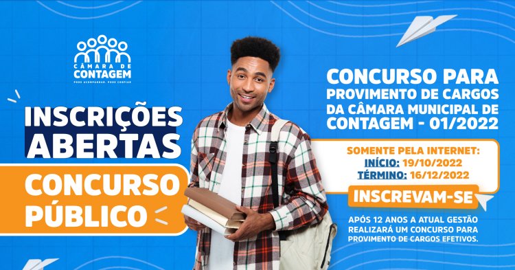 Concurso da Câmara tem período de inscrições prorrogado