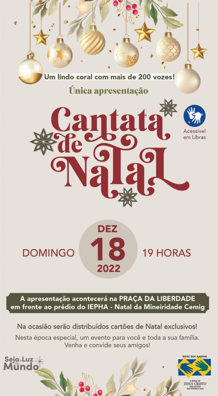 Cantata de Natal com mais de 200 Vozes na Praça da Liberdade