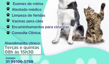 Clínica veterinária social no bairro Novo Riacho em Contagem
