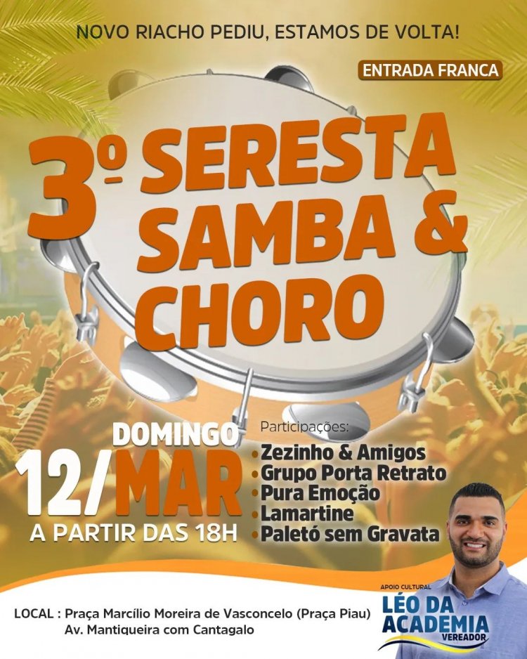 3º FESTIVAL DE SERESTA, SAMBA E CHORO.