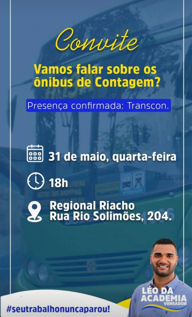 Vamos falar sobre os ônibus de Contagem