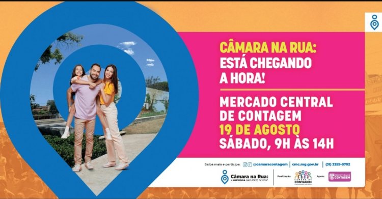 Câmara de Contagem na Rua” leva serviços gratuitos ao Mercado Central no sábado (19)