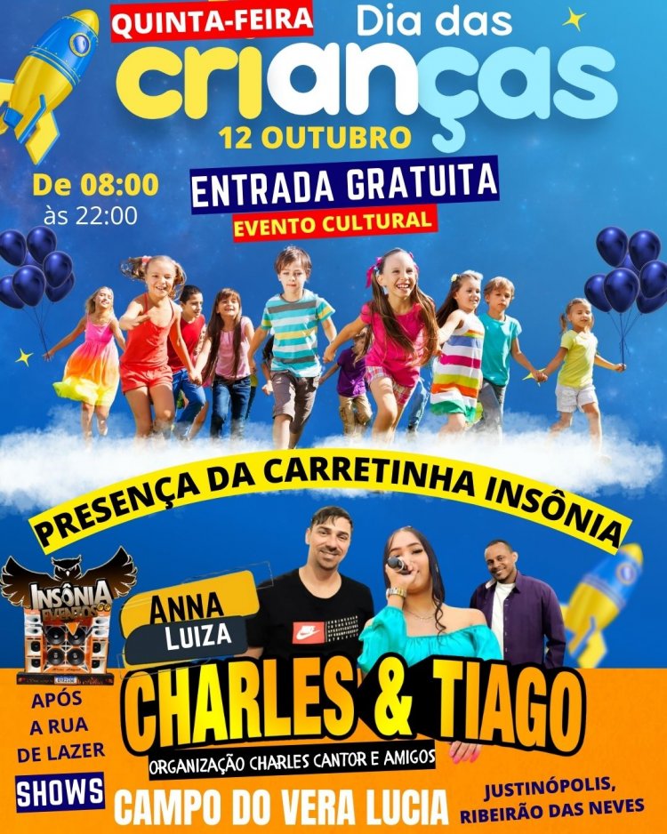 Programação do Dia das crianças em Justinópolis