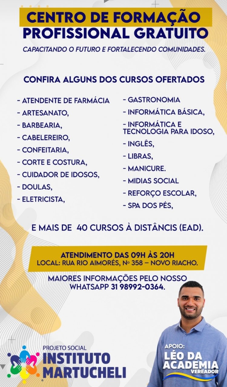 Centro de formação profissional gratuito