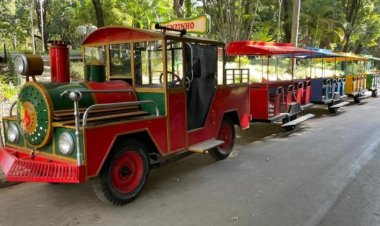 Atração no Parque Municipal, trenzinho passou por reforma e modernização