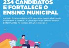 Prefeitura de Contagem nomeia 234 candidatos em concurso público da educação.