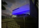 Prédio da Câmara  de Ibirité iluminado para a campanha Novembro Azul